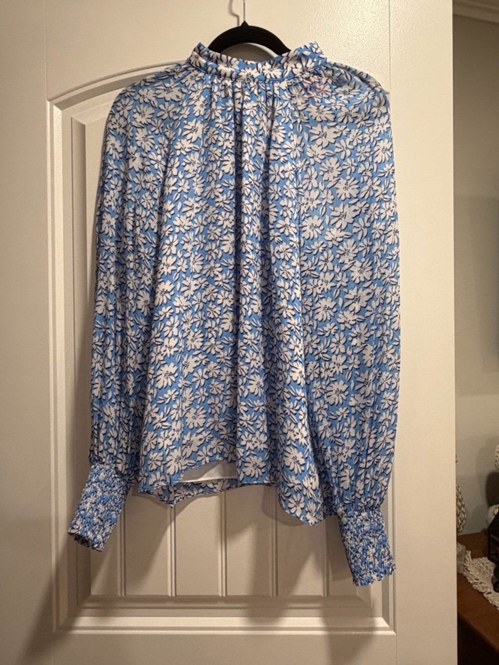 Lilly Pulitzer Blue and White Floral Top
